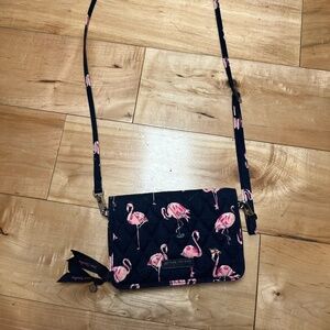 Vera Bradley Flamingo Print 3 in 1 Crossbody Purse